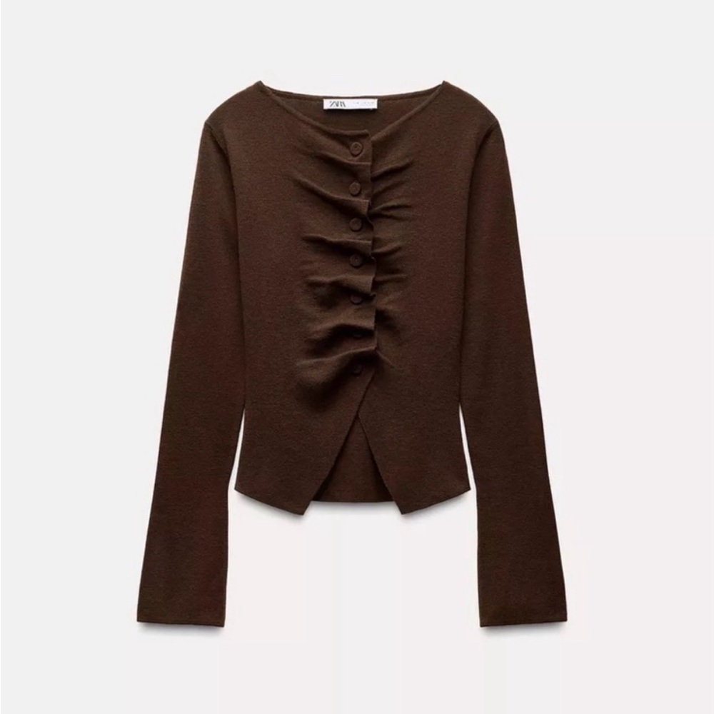 Zara Ruched Knit Top